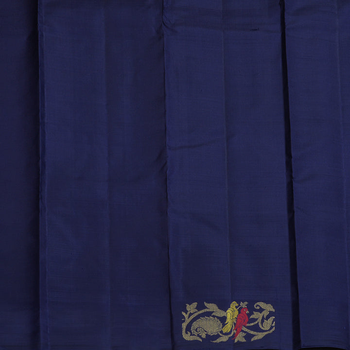 Hayagrivas Handloom Navy Blue Kanjivaram Silk Saree BF116-SBS