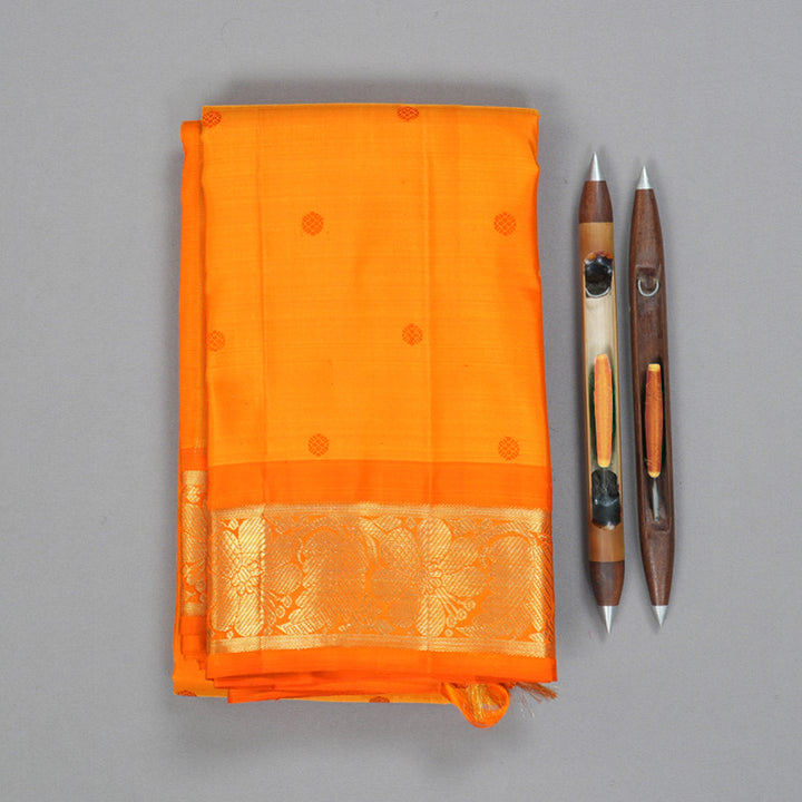 Hayagrivas Handloom Mambazham Orange Kanjivaram Silk Saree BF119-SBS