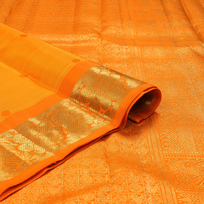 Hayagrivas Handloom Mambazham Orange Kanjivaram Silk Saree BF119-SBS