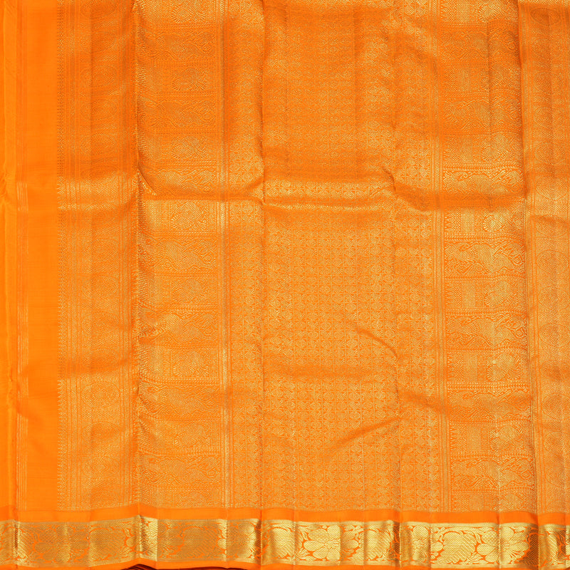 Hayagrivas Handloom Mambazham Orange Kanjivaram Silk Saree BF119-SBS