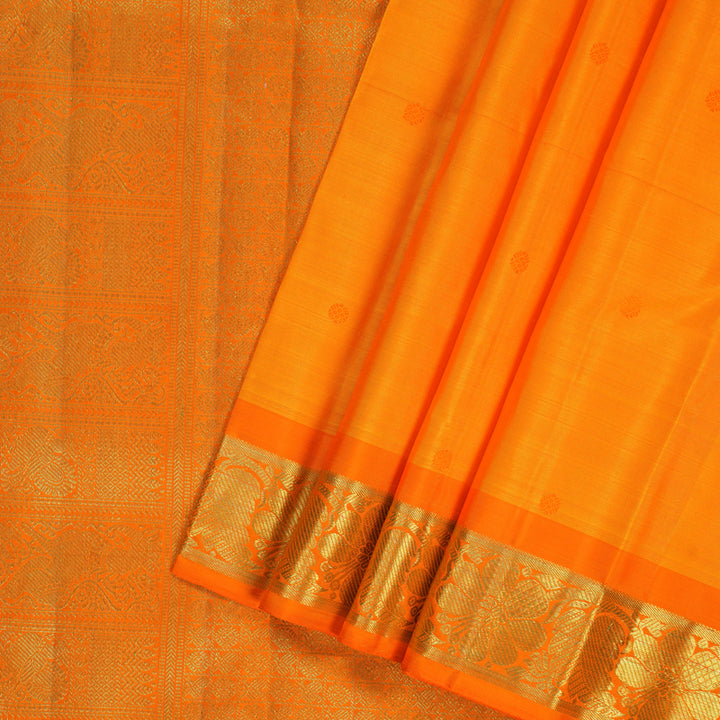 Hayagrivas Handloom Mambazham Orange Kanjivaram Silk Saree BF119-SBS