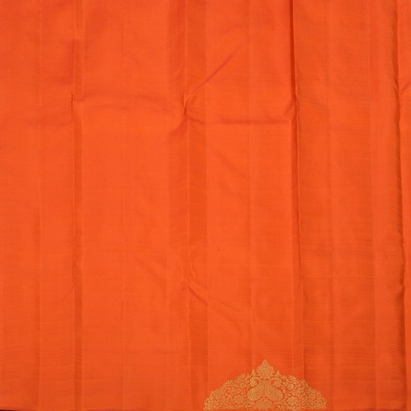 Hayagrivas Handloom Peach Orange Kanjivaram Silk Saree BF12-SBS