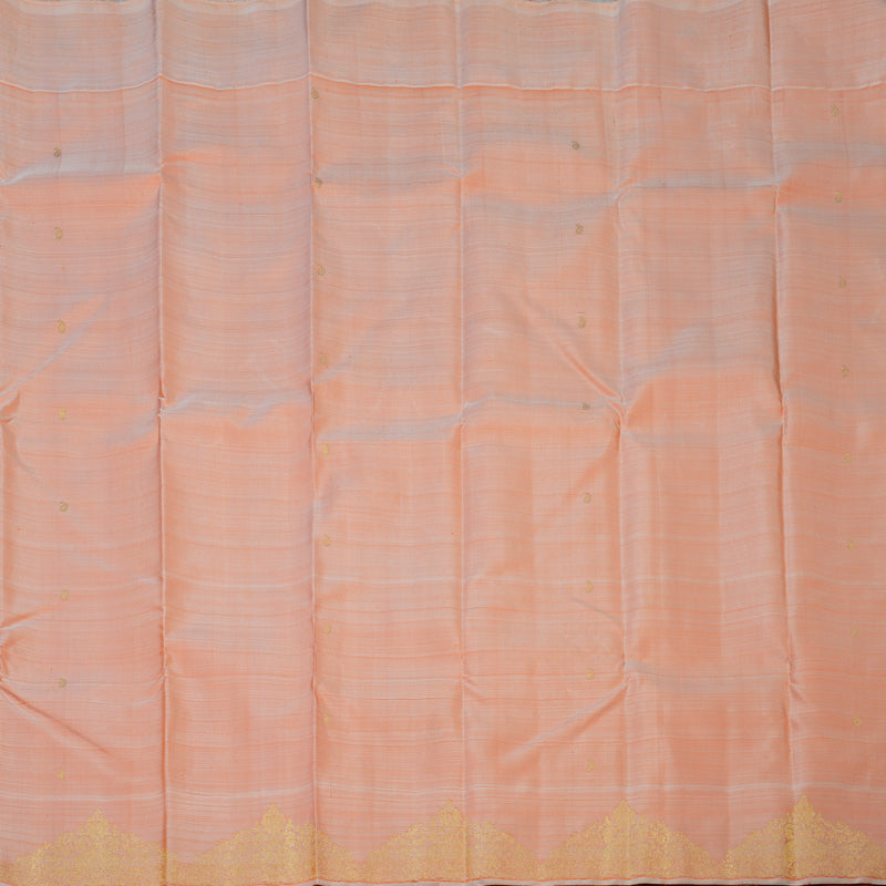 Hayagrivas Handloom Peach Orange Kanjivaram Silk Saree BF12-SBS