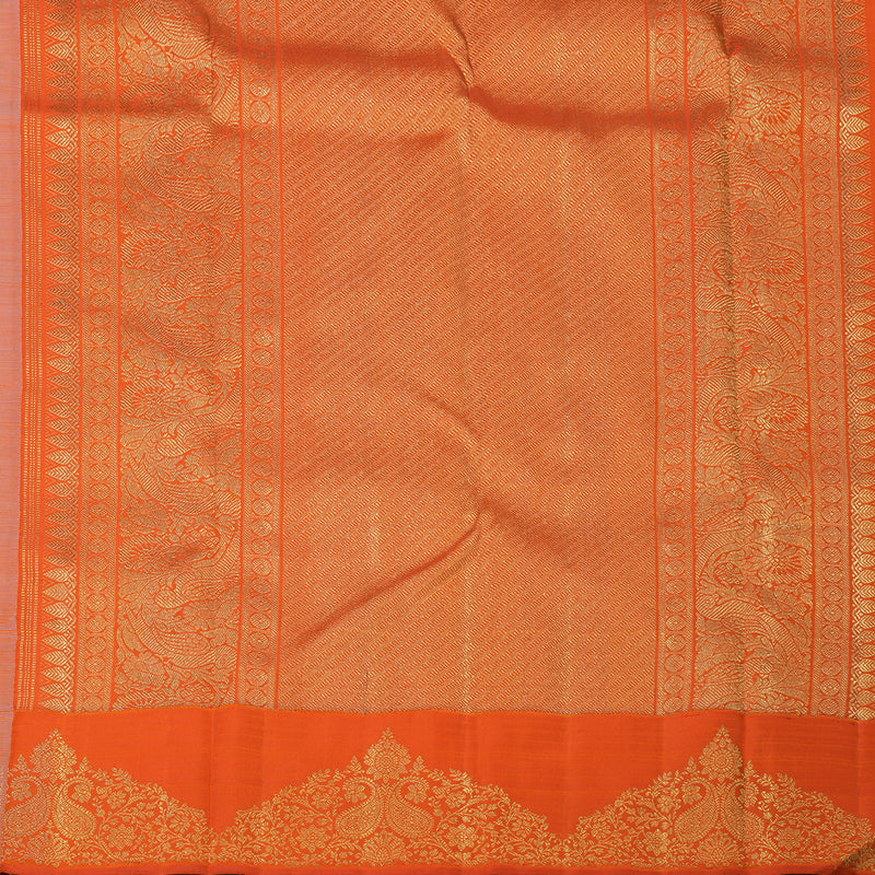 Hayagrivas Handloom Peach Orange Kanjivaram Silk Saree BF12-SBS