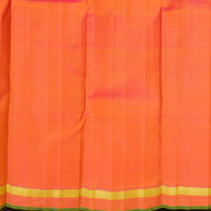 Hayagrivas Handloom Yellow Kanjivaram Silk Saree with Onion Pink Border BF128-SBS