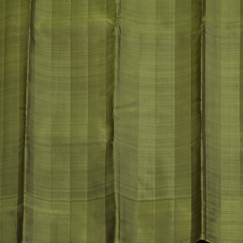 Hayagrivas Handloom Midnight Blue Kanjivaram Silk Saree with Mehandi Green Border BF129-SBS