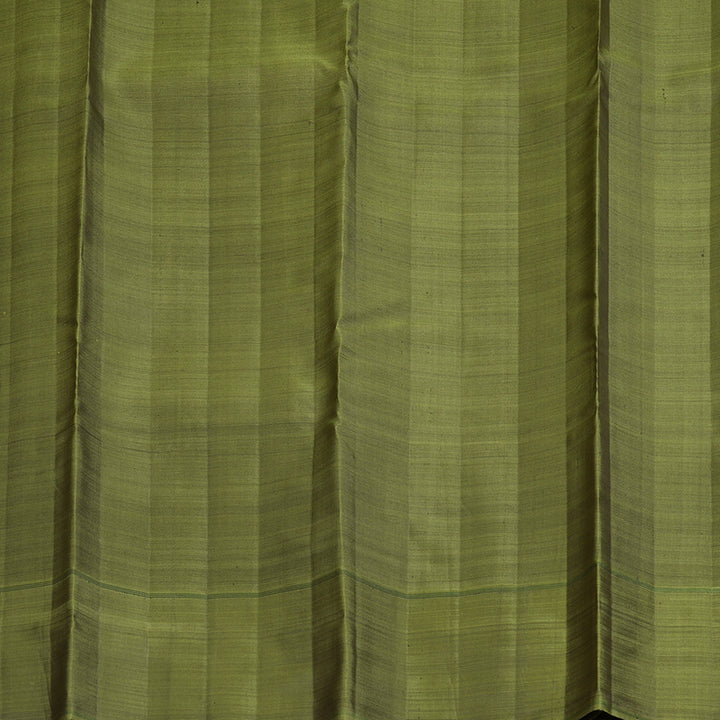 Hayagrivas Handloom Midnight Blue Kanjivaram Silk Saree with Mehandi Green Border BF129-SBS