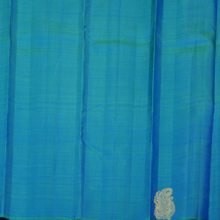 Hayagrivas Handloom Blue-Green Kanjivaram Silk Saree BF13-SBS