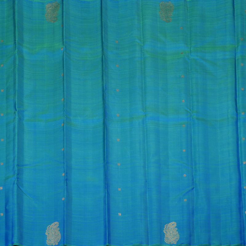 Hayagrivas Handloom Blue-Green Kanjivaram Silk Saree BF13-SBS