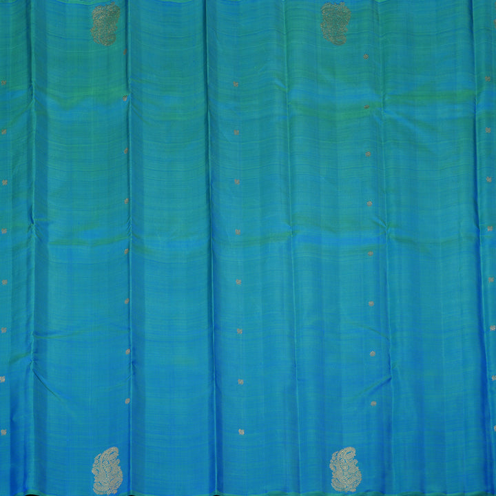 Hayagrivas Handloom Blue-Green Kanjivaram Silk Saree BF13-SBS