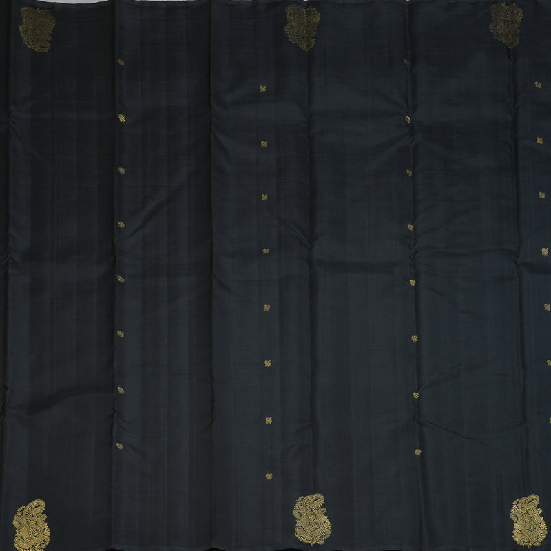 Hayagrivas Handloom Black Kanjivaram Silk Saree BF101-SBS