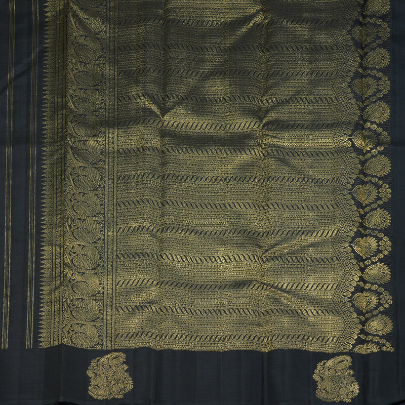 Hayagrivas Handloom Black Kanjivaram Silk Saree BF101-SBS