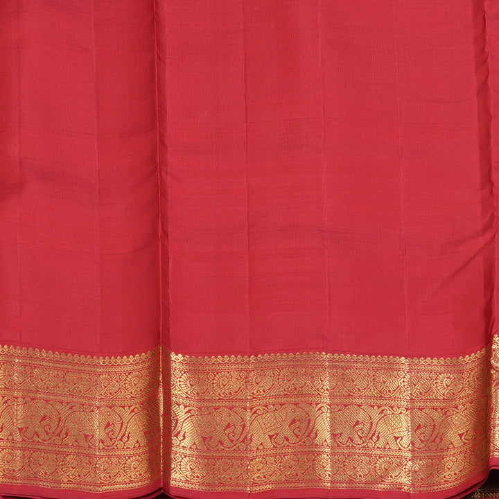 Hayagrivas Handloom Mambazham Orange Ten Yards Silk Saree with Ganga Jamuna Border BF131-SBS