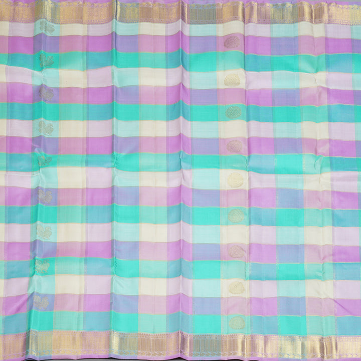 Hayagrivas Handloom Multicolour Checks Kanjivaram Silk Saree BF132-SBS