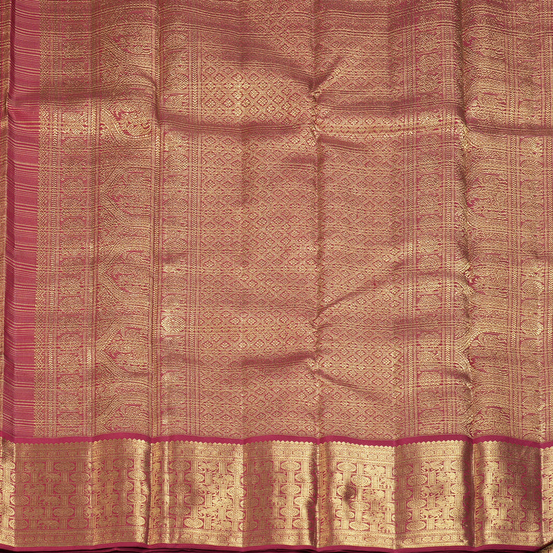 Hayagrivas Handloom Mehandi Green Kanjivaram Silk Saree with Araku Border BF134-SBS