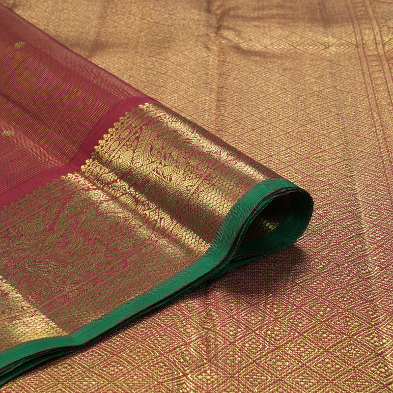Hayagrivas Handloom Maroon Kanjivaram Silk Saree BF135-SBS