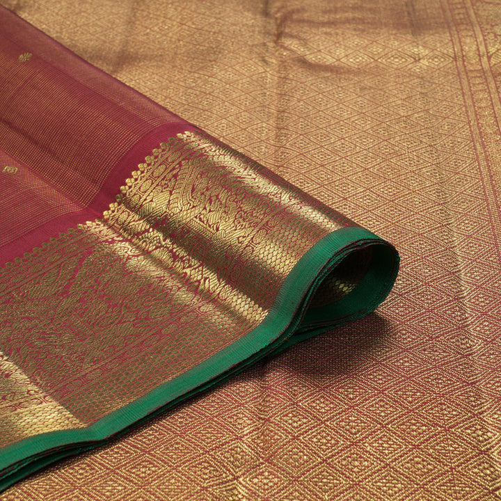 Hayagrivas Handloom Maroon Kanjivaram Silk Saree BF135-SBS