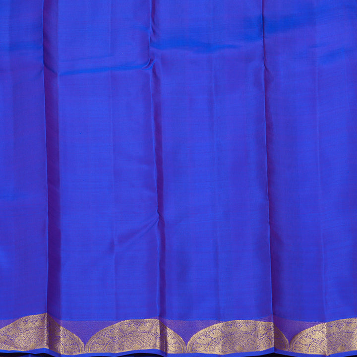 Hayagrivas Handloom Purplish-Blue Kanjivaram Silk Saree BF137-SBS