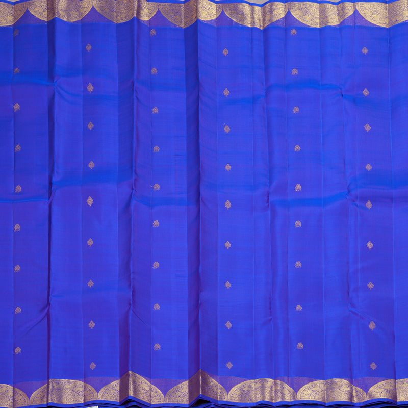 Hayagrivas Handloom Purplish-Blue Kanjivaram Silk Saree BF137-SBS