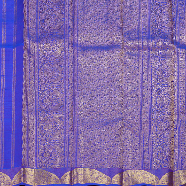 Hayagrivas Handloom Purplish-Blue Kanjivaram Silk Saree BF137-SBS