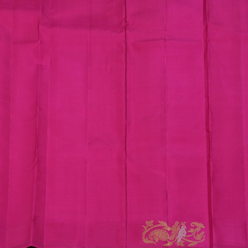 Hayagrivas Handloom Rani Pink Kanjivaram Silk Saree BF138-SBS
