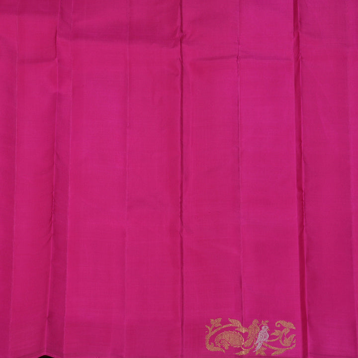 Hayagrivas Handloom Rani Pink Kanjivaram Silk Saree BF138-SBS