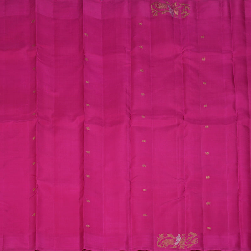 Hayagrivas Handloom Rani Pink Kanjivaram Silk Saree BF138-SBS