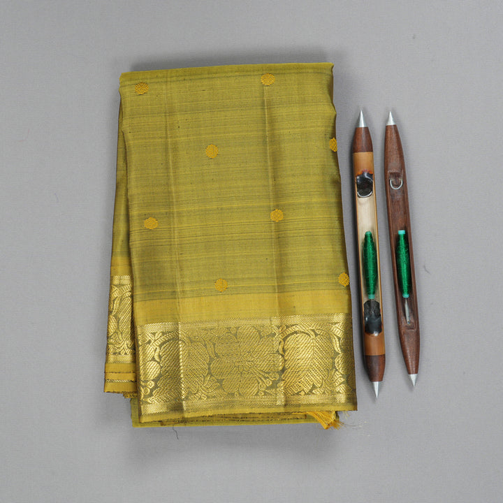Hayagrivas Handloom Olive Green Kanjivaram Silk Saree BF140-SBS  KBFL140E1-1