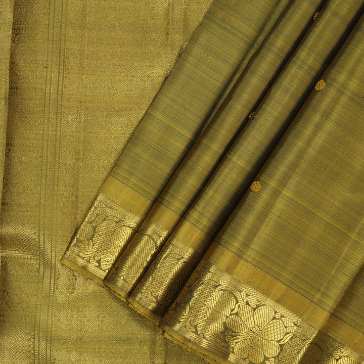 Hayagrivas Handloom Olive Green Kanjivaram Silk Saree BF140-SBS  KBFL140E1-1