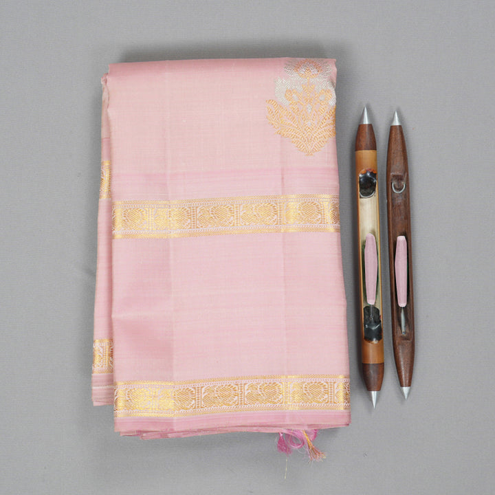 Hayagrivas Handloom Baby Pink Kanjivaram Silk Saree BF141-SBS