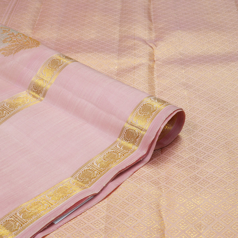 Hayagrivas Handloom Baby Pink Kanjivaram Silk Saree BF141-SBS