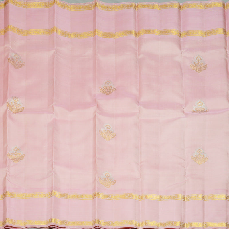 Hayagrivas Handloom Baby Pink Kanjivaram Silk Saree BF141-SBS