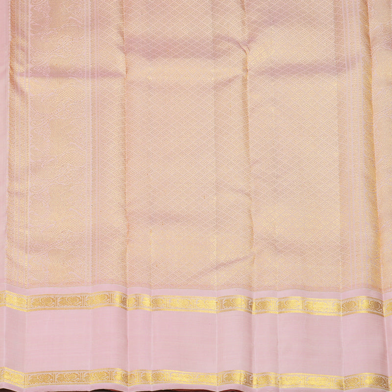 Hayagrivas Handloom Baby Pink Kanjivaram Silk Saree BF141-SBS