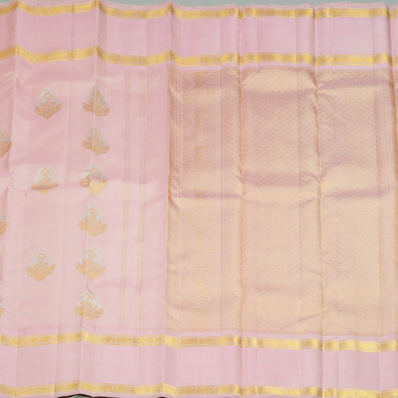 Hayagrivas Handloom Baby Pink Kanjivaram Silk Saree BF141-SBS