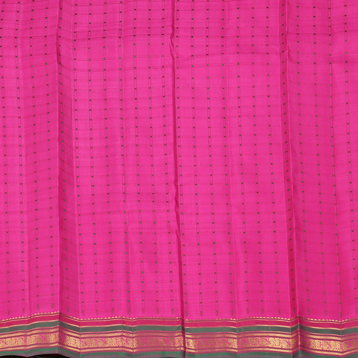 Hayagrivas Handloom Rani Pink Kanjivaram Silk Saree BF142-SBS