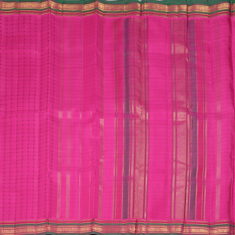 Hayagrivas Handloom Rani Pink Kanjivaram Silk Saree BF142-SBS