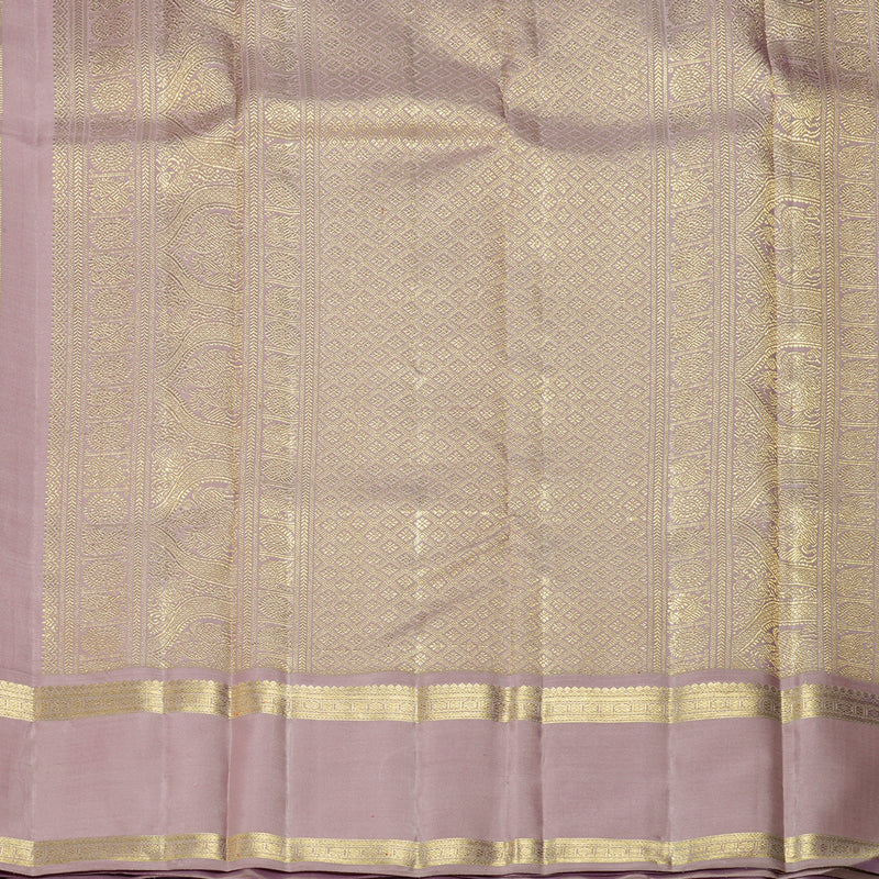 Hayagrivas Handloom Pista Green Kanjivaram Silk Saree with Lilac Border BF150-SBS