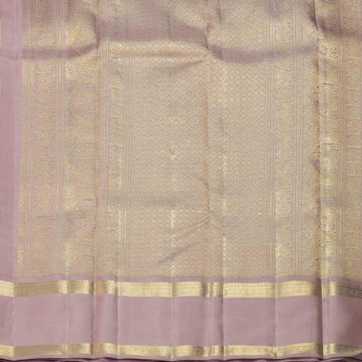 Hayagrivas Handloom Pista Green Kanjivaram Silk Saree with Lilac Border BF150-SBS