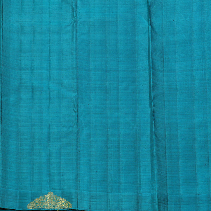 Hayagrivas Handloom Green Kanjivaram Silk Saree with Rama Blue Border BF154-SBS