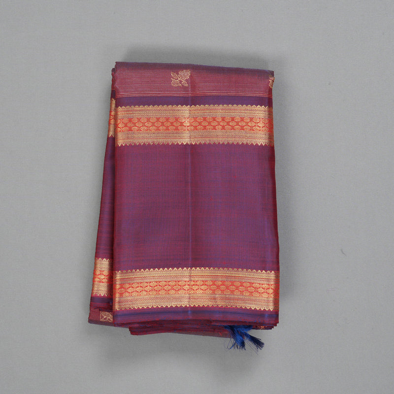 Hayagrivas Handloom Wine Purple Kanjivaram Silk Saree BF157-SBS