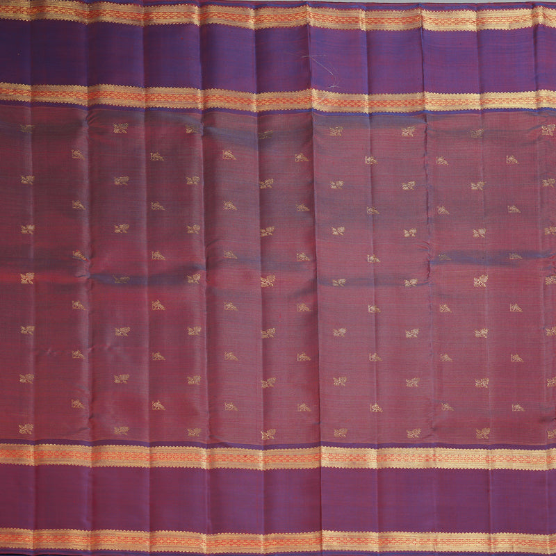 Hayagrivas Handloom Wine Purple Kanjivaram Silk Saree BF157-SBS