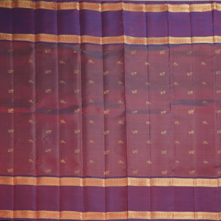 Hayagrivas Handloom Wine Purple Kanjivaram Silk Saree BF157-SBS