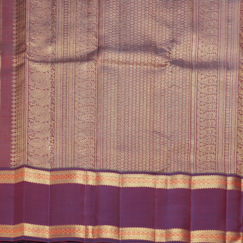Hayagrivas Handloom Wine Purple Kanjivaram Silk Saree BF157-SBS