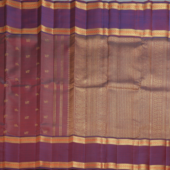 Hayagrivas Handloom Wine Purple Kanjivaram Silk Saree BF157-SBS