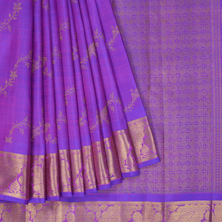 Hayagrivas Handloom Purple Kanjivaram Silk Saree BF159-SBS