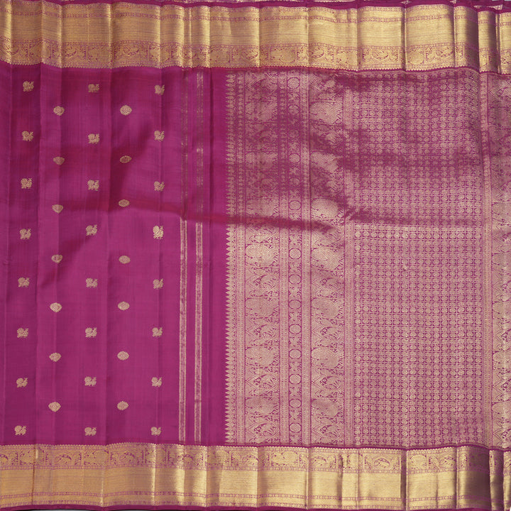 Hayagrivas Handloom Magenta Ten Yards Silk Saree BF160-SBS