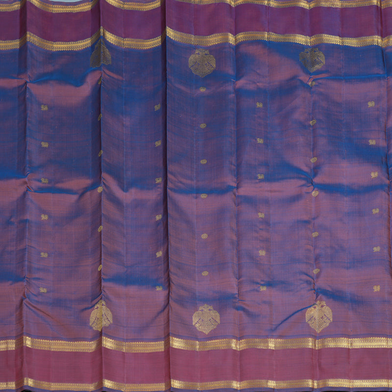 Hayagrivas Handloom Dual Tone (Purple & Blue) Kanjivaram Silk Saree BF17-SBS