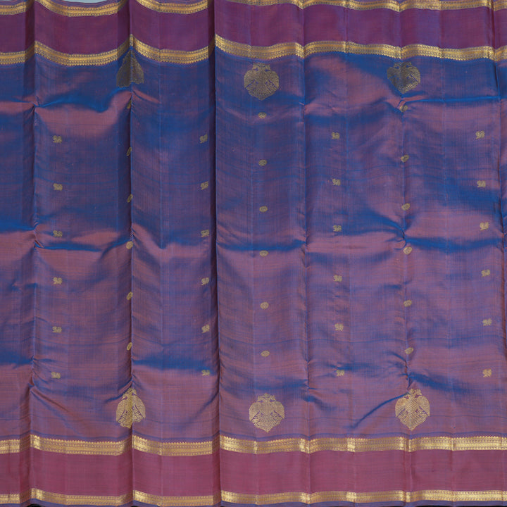 Hayagrivas Handloom Dual Tone (Purple & Blue) Kanjivaram Silk Saree BF17-SBS