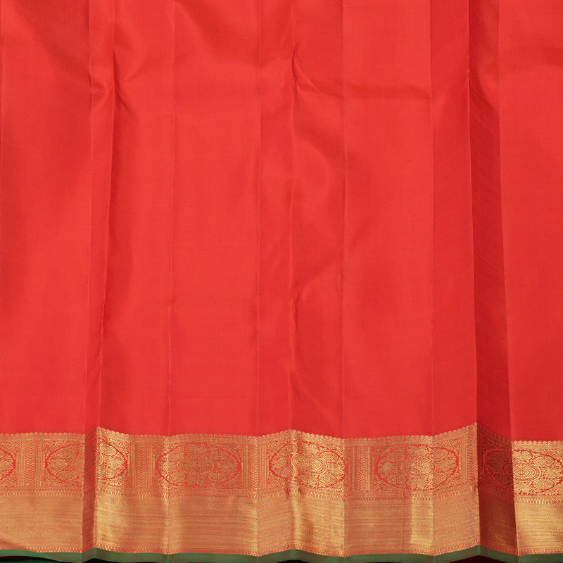 Hayagrivas Handloom Pink Kanjivaram Silk Saree with Orange Border BF2-SBS