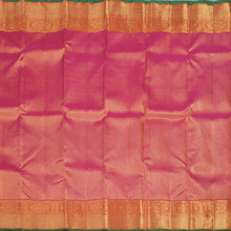 Hayagrivas Handloom Pink Kanjivaram Silk Saree with Orange Border BF2-SBS